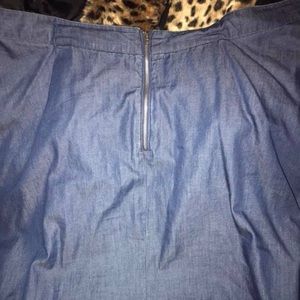 Forever21 plus lightweight denim skater skirt 3x
